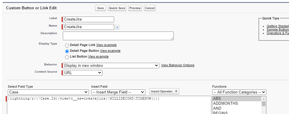 How to Create Custom Detail Page Button in Salesforce - SalesForce
