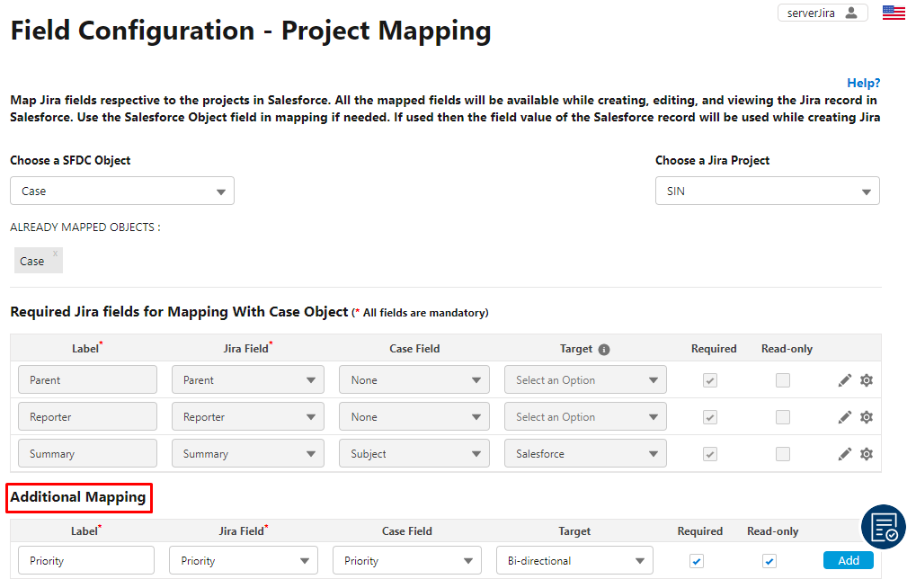 Field Configuration (Project Mapping)| Sinergify