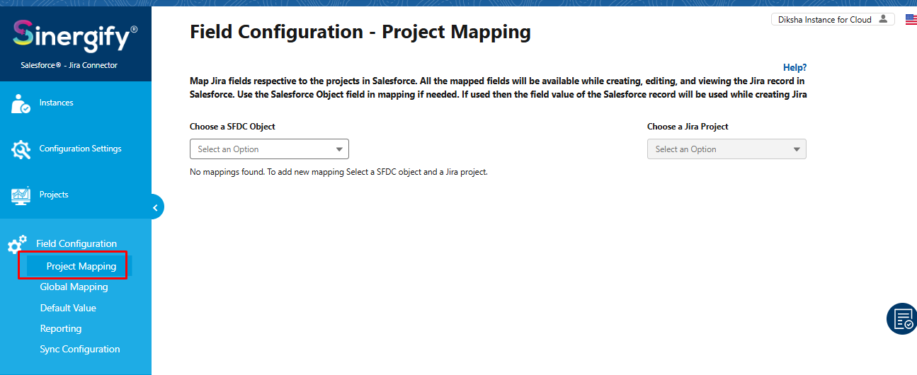 Field Configuration Field Configuration (Project Mapping)| Sinergify