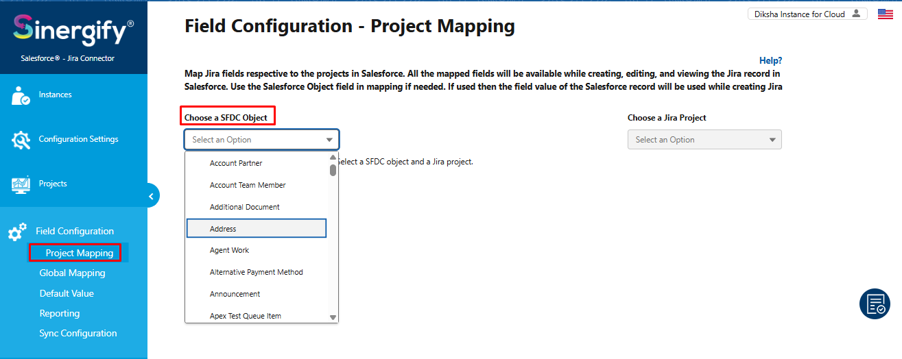 Field Configuration Field Configuration (Project Mapping)| Sinergify